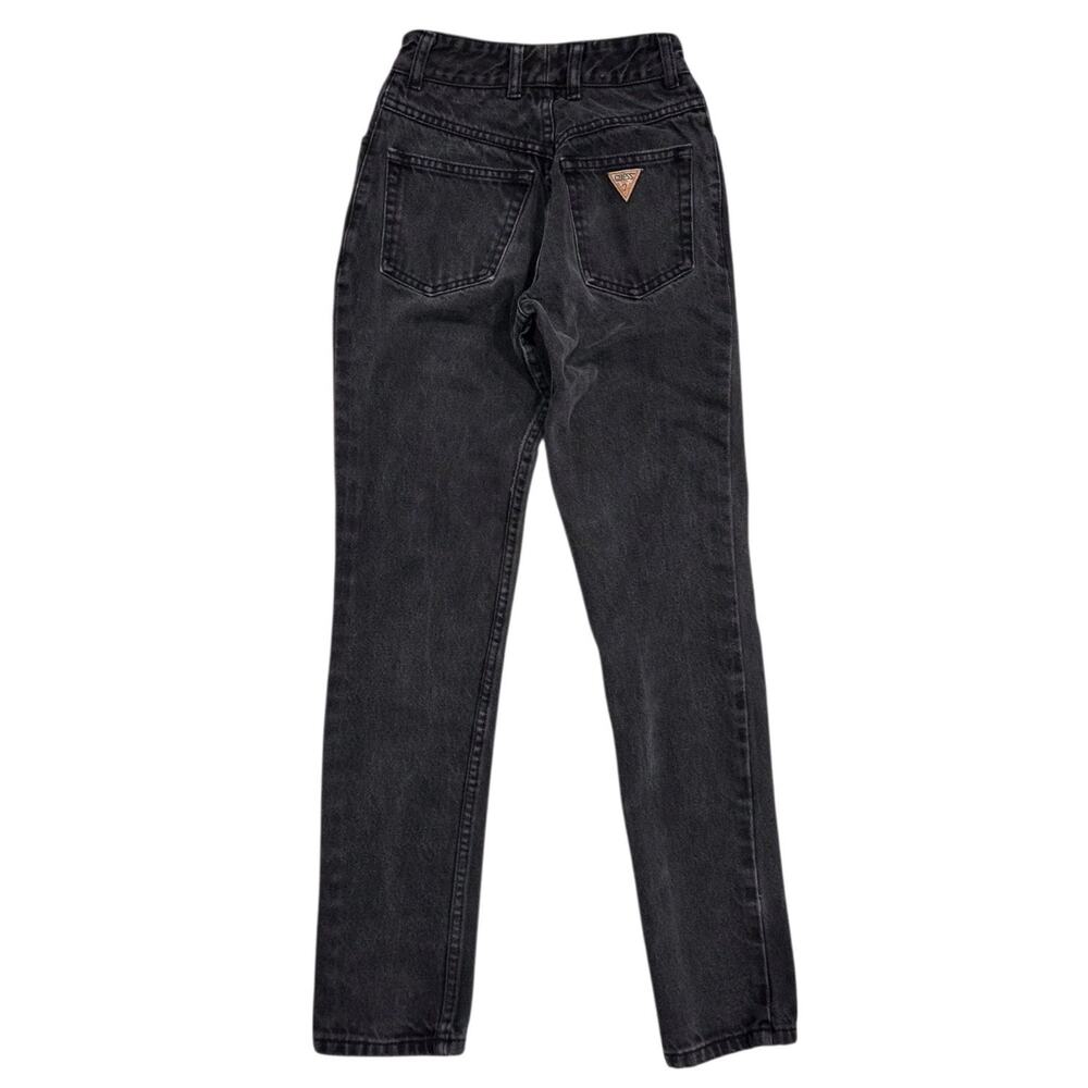 Vtg Guess Jeans 80s 90s Georges Marciano Faded Black High Rise Tapered Women 26